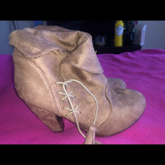 brown bootie heels - Picture 2 of 3